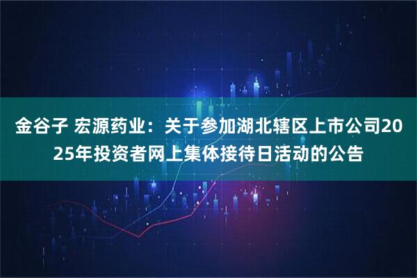 金谷子 宏源药业：关于参加湖北辖区上市公司2025年投资者网上集体接待日活动的公告
