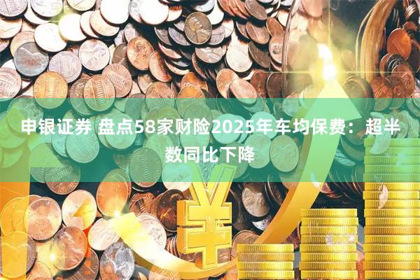申银证券 盘点58家财险2025年车均保费：超半数同比下降